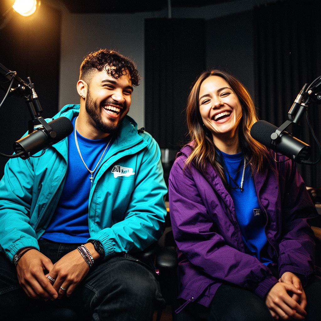 Professional speaking on a podcast
