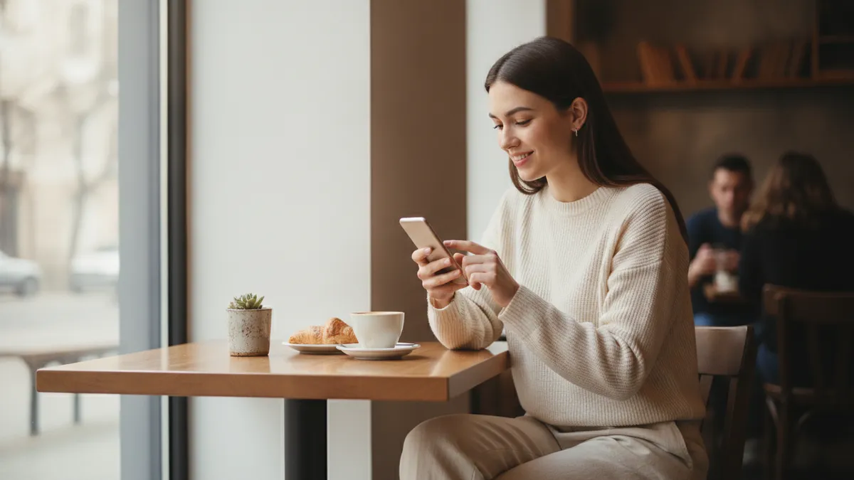 A social media feed on a phone showing a sponsored B2B video ad reaching a targeted professional audience