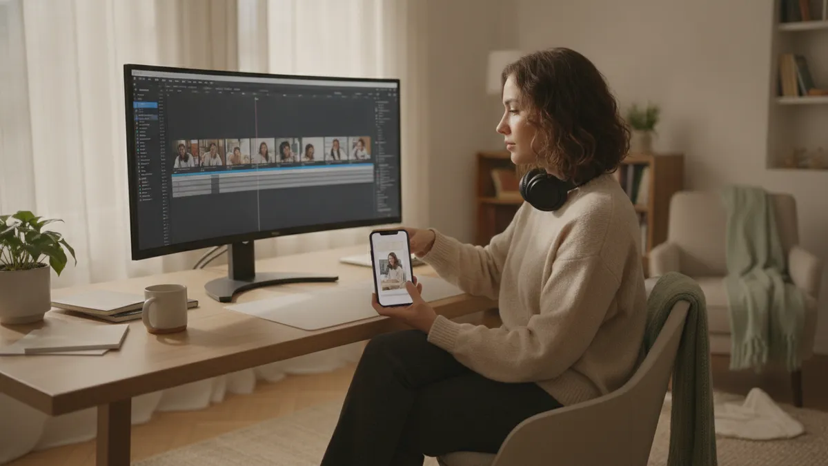 Podcast marketing agency clip edit: a multi-camera B2B episode cut into vertical short-form clips for LinkedIn and YouTube Shorts