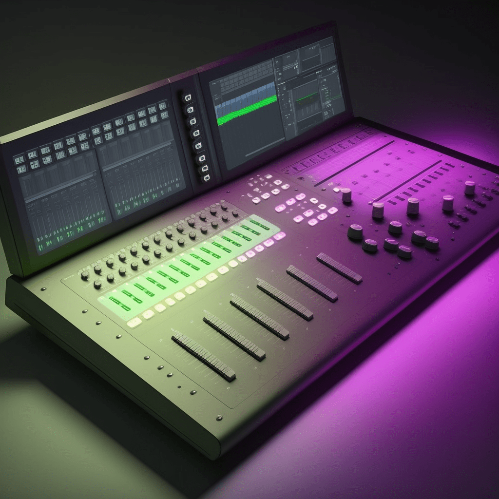 Mixing Desk for Audio Editing Service